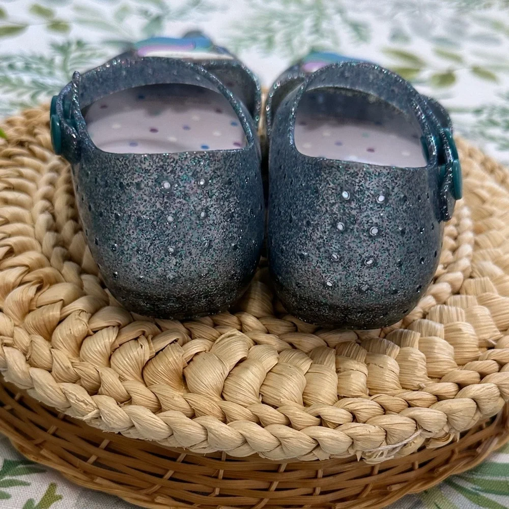 New Cat & Jack Toddler Girl’s Glitter Unicorn Jelly Sandals Size 7